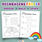 Regnbågens färger – Ordsök, måla och spåra bokstäverna - bild 1
