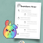 Regnbågens färger – Ordsök, måla och spåra bokstäverna - bild 2