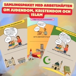 Samlingspaket med arbetshäften om judendom, kristendom och islam