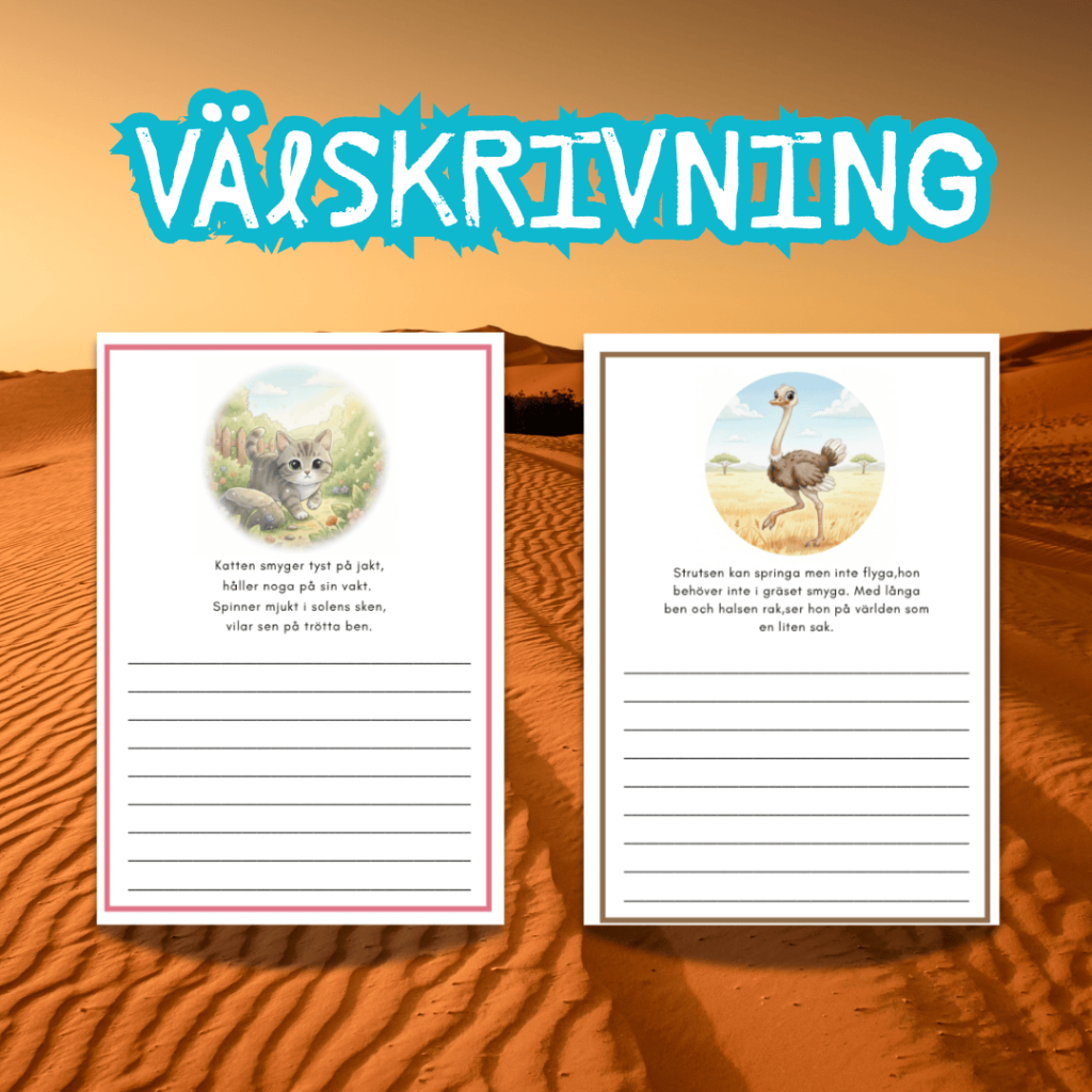Läs & Skriv: Djurens Värld (Rim & Välskrivning)