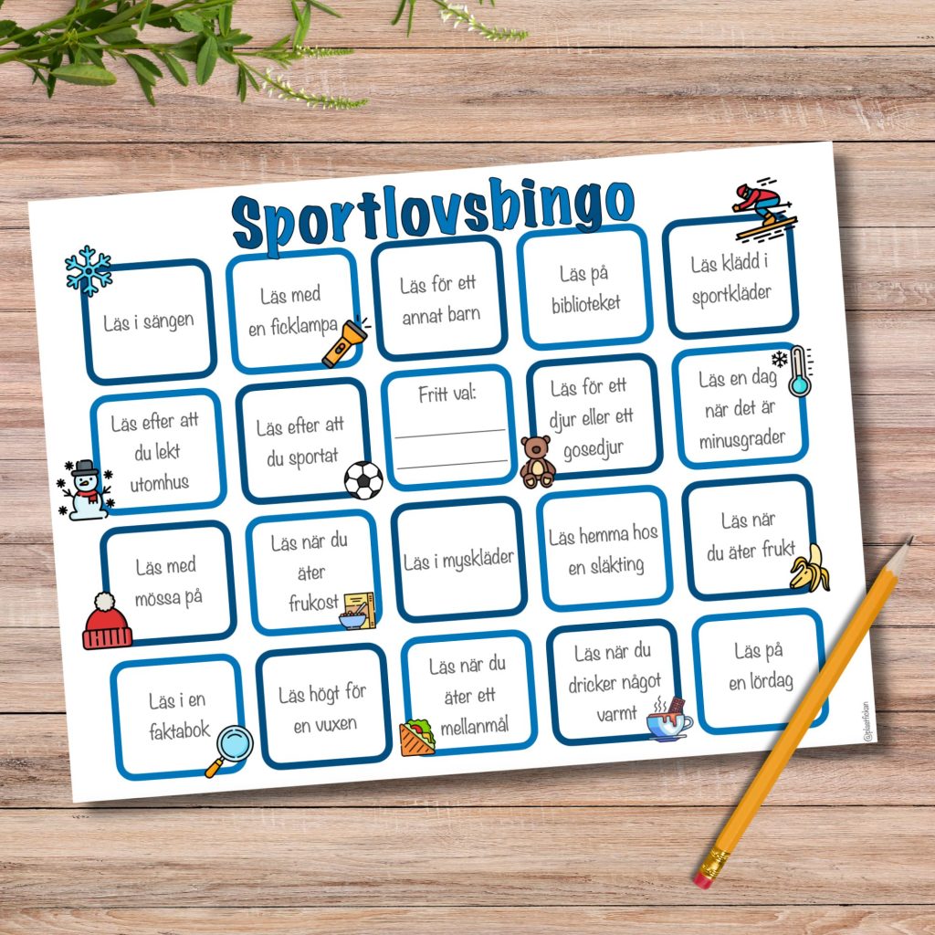 Läsbingo – SPORTLOV!