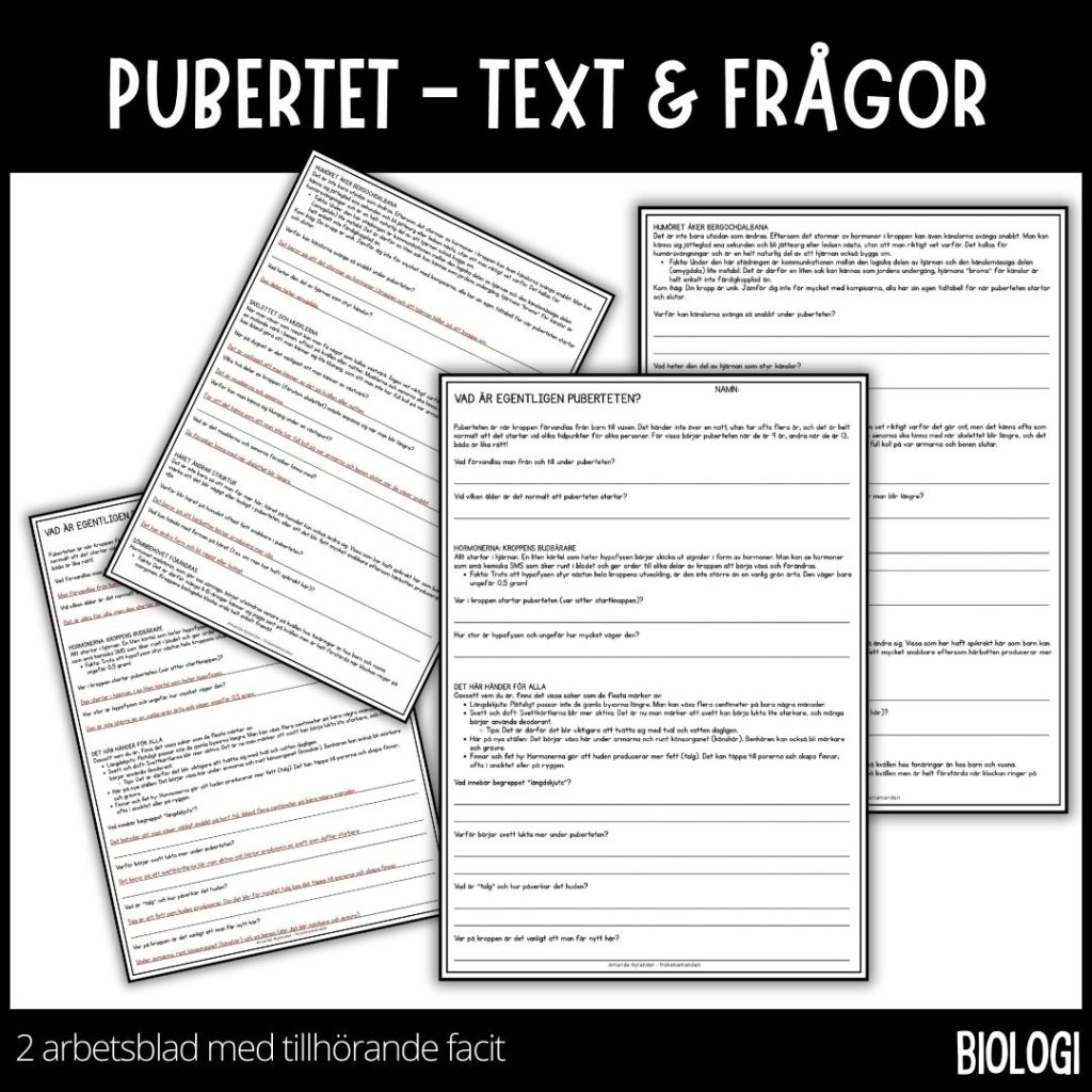Biologi – ÅK 5 – puberteten