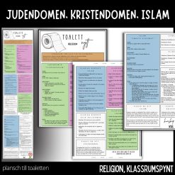 Plansch - religion - judendomen, kristendomen och islam