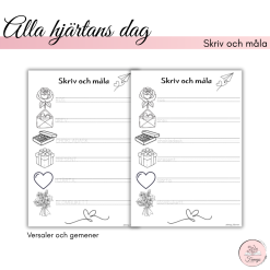 Skriv och måla- alla hjärtans dag