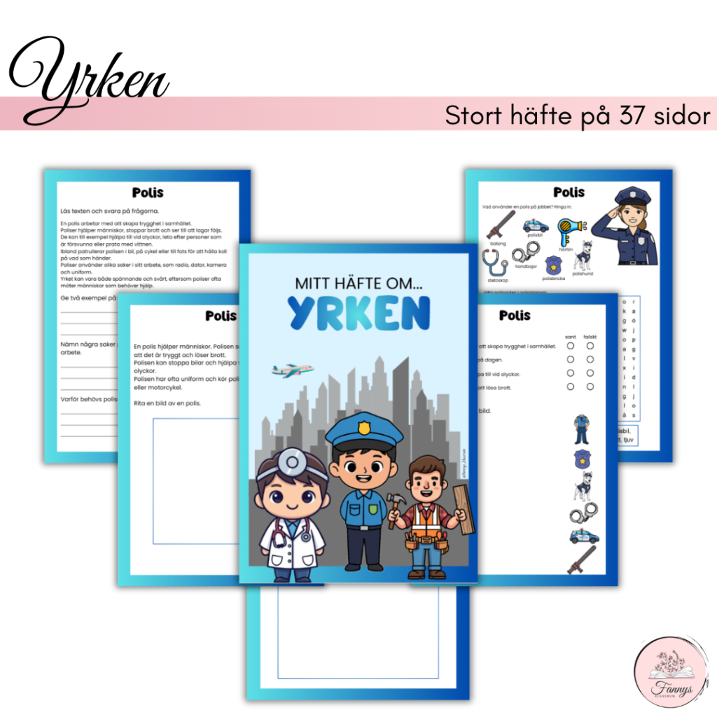 Stort häfte om yrken