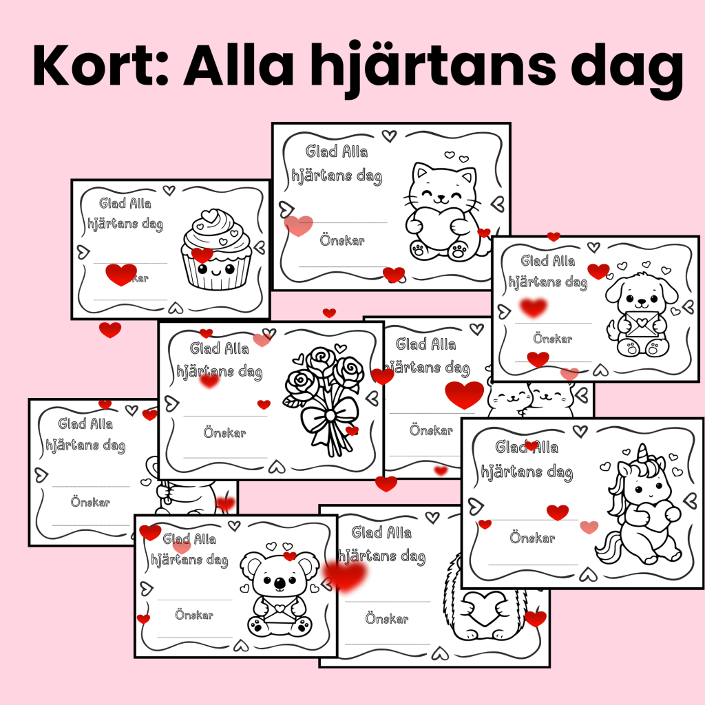 Mall: Alla hjärtans dag kort