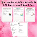 Läsförståelse åk 1–3: Djur i Norden | Enkla faktatexter med frågor - bild 2