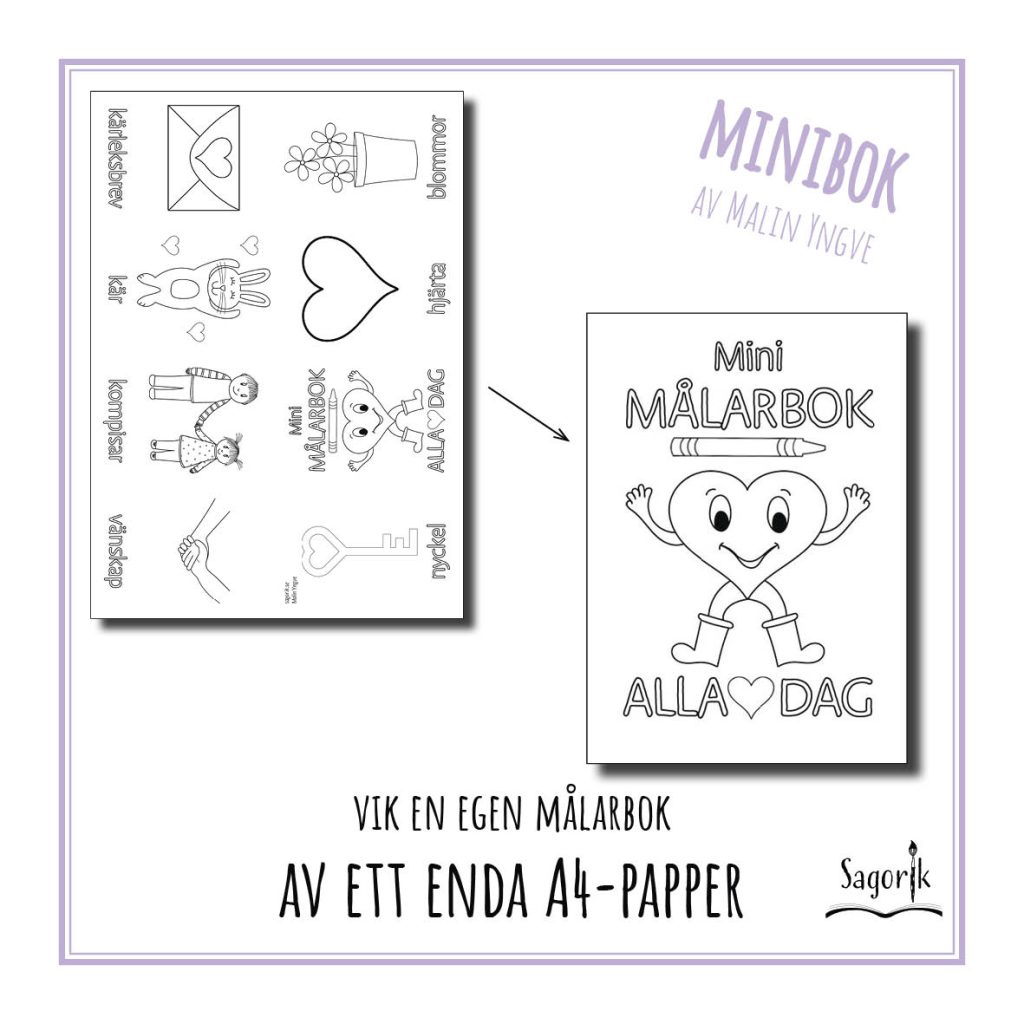 Minimålarbok Alla hjärtans dag