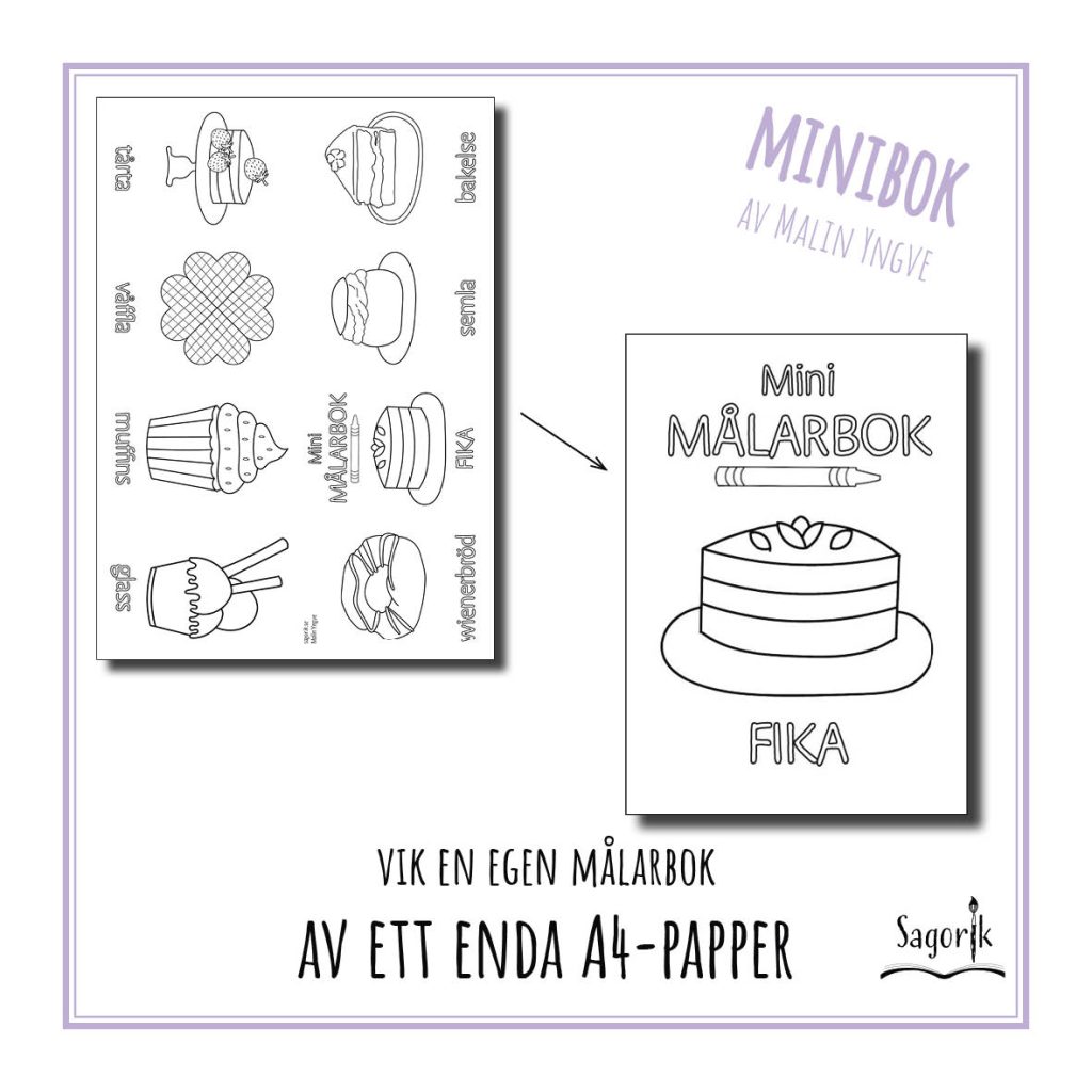Minimålarbok Fika
