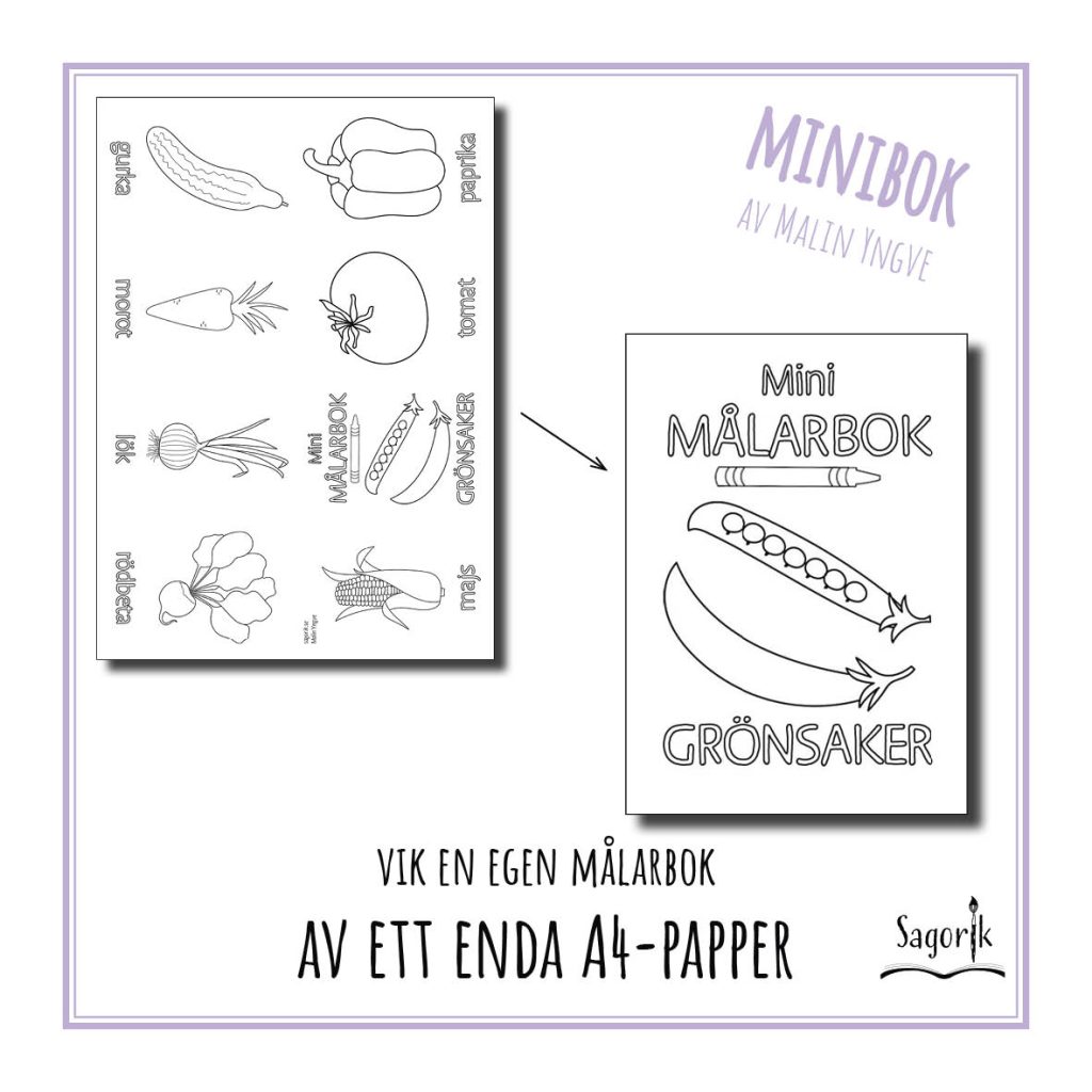Minimålarbok Grönsaker