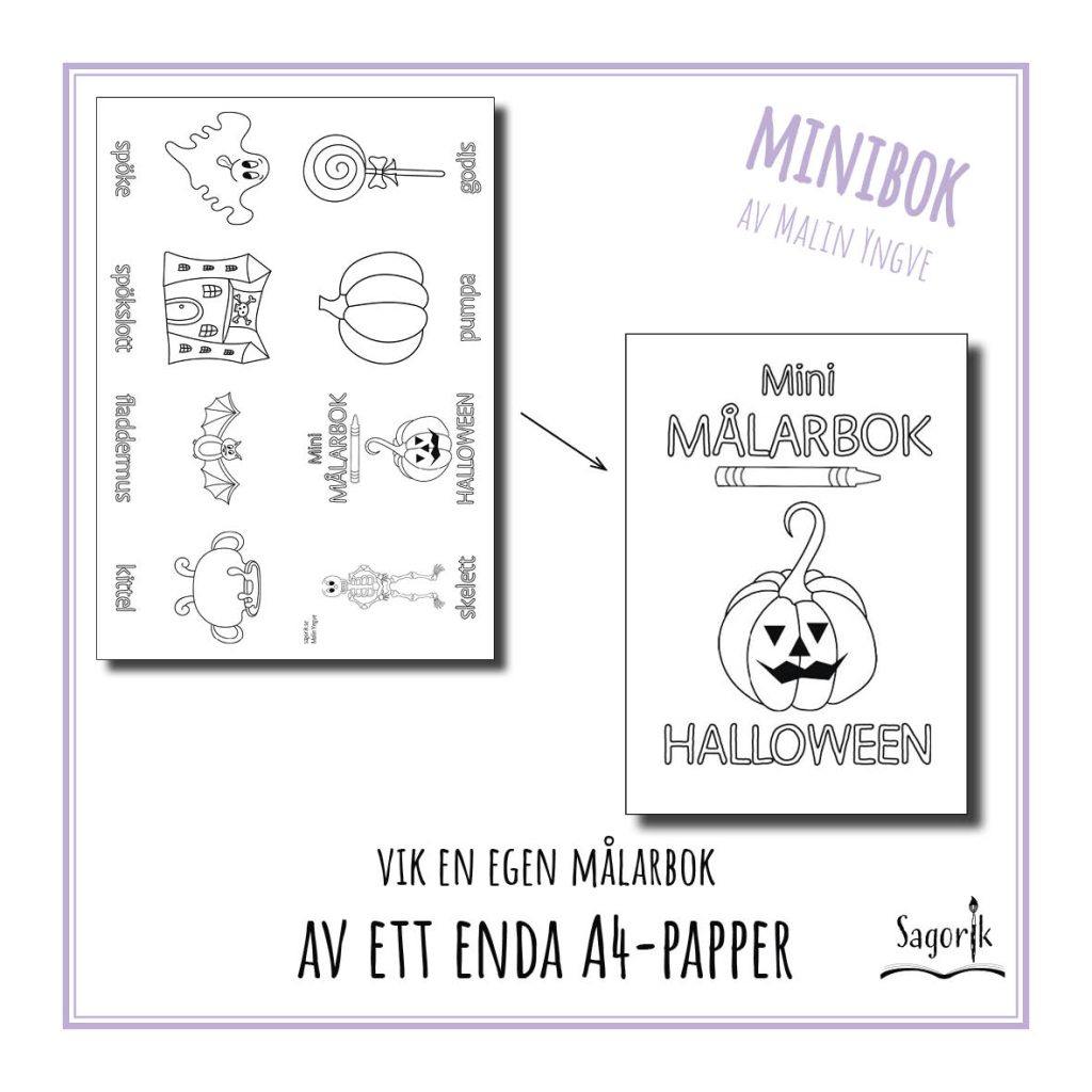 Minimålarbok Halloween