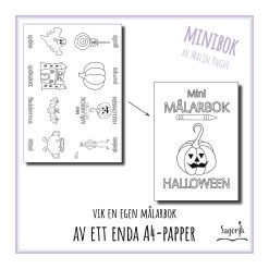 Minimålarbok halloween