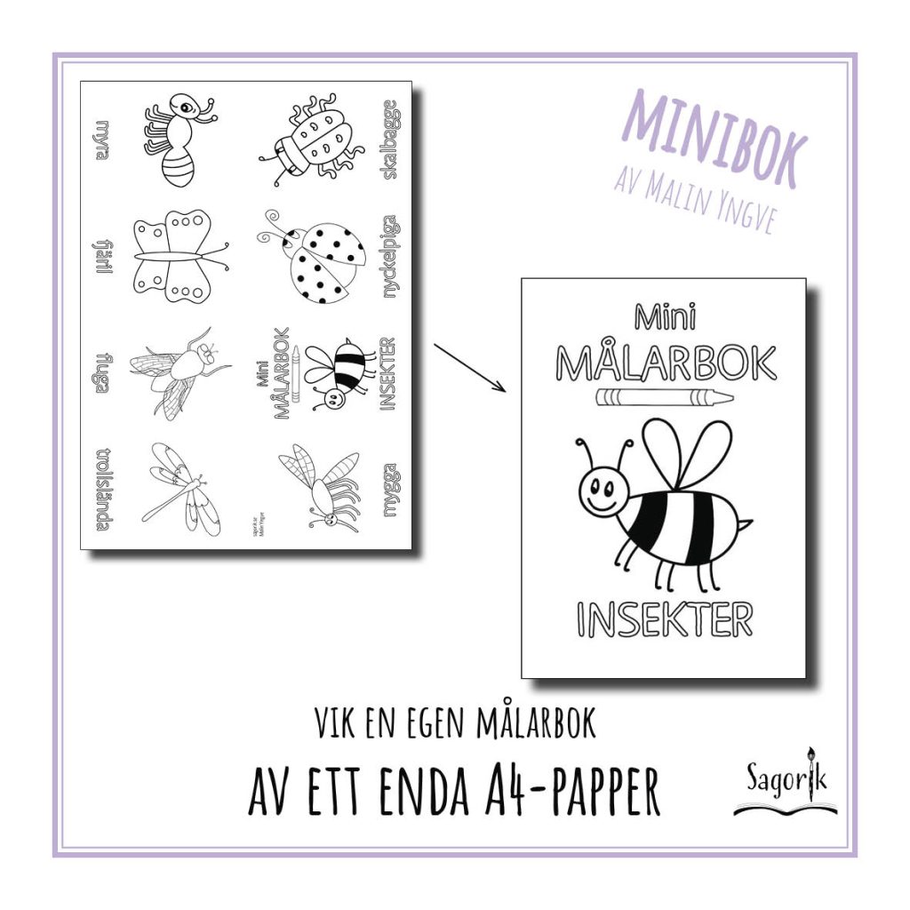 Minimålarbok Insekter