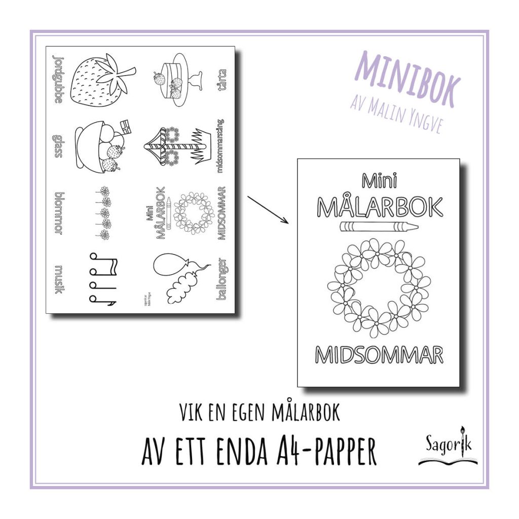 Minimålarbok Midsommar