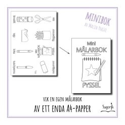 Minimålarbok pyssel