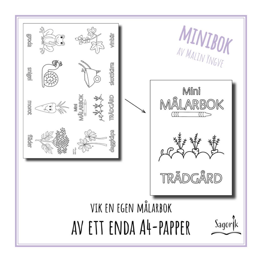 Minimålarbok Trädgård