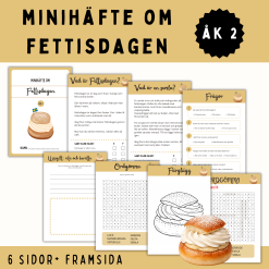 Minihäfte om Fettisdagen för ÅK 2