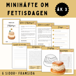 Minihäfte om Fettisdagen för ÅK 3