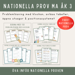 Paket 1. Öva inför Nationella proven MA åk 3