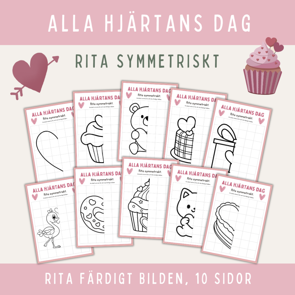 Rita symmetriskt Alla hjärtans dag