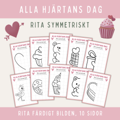 Rita symmetriskt Alla hjärtans dag