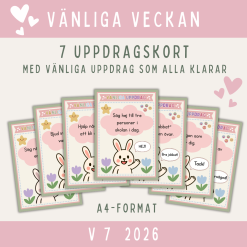 Uppdragskort till Vänliga veckan, 7 st