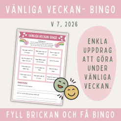 Bingoutmaning till Vänliga veckan