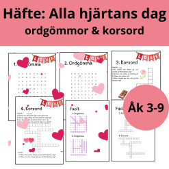 Häfte: Alla hjärtans dag (ordgömmor och korsord)