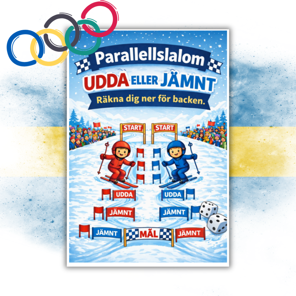 Parallellslalom – udda och jämnt – addition/multiplikation
