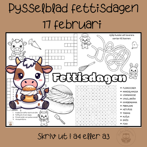 🐮✨ Pysselblad – Fettisdagen (17 februari) ✨🐮