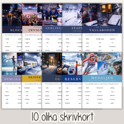 Vinter-OS - Skrivkort med fantasifull inspiration till berättelser med Vinter-OS-tema