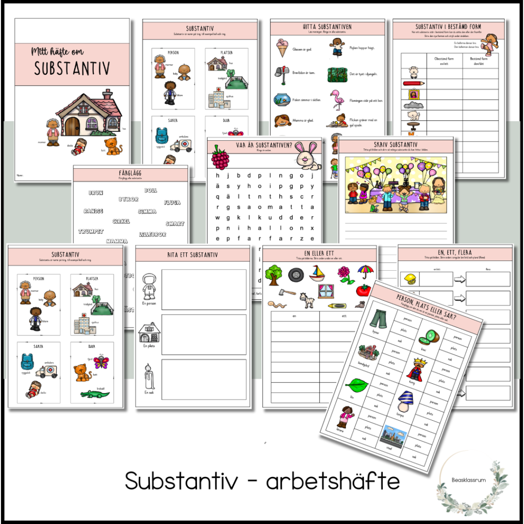 Substantiv – arbetshäfte