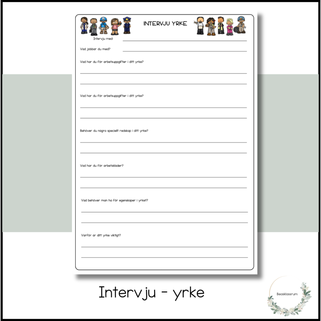 Intervjua om yrke