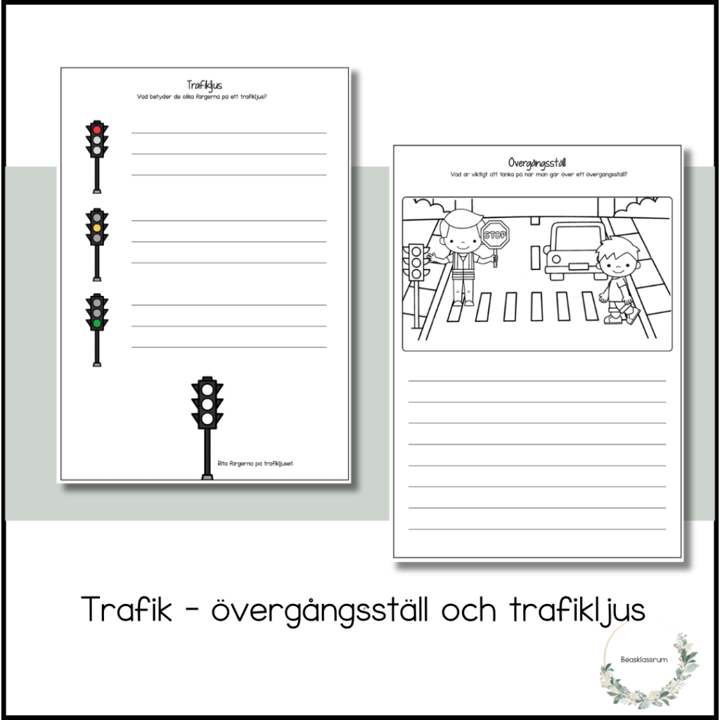 Trafik – övergångsställ och trafikljus