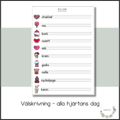 Välskrivning - alla hjärtans dag