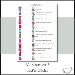 Läsförståelse - vem bor var?