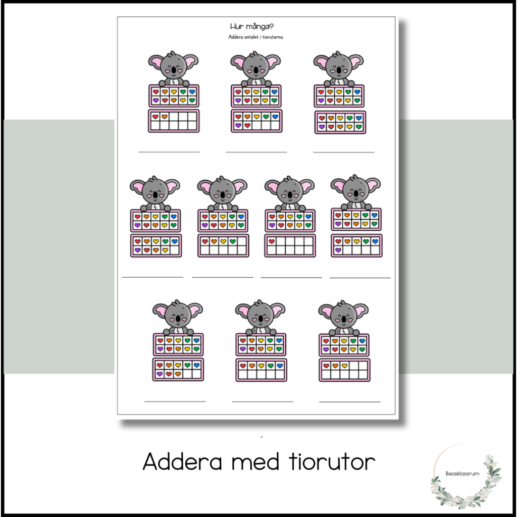 Addera med tiorutor