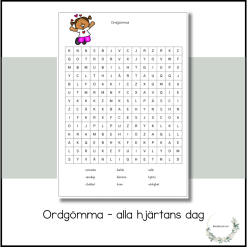 Ordgömma - alla hjärtans dag