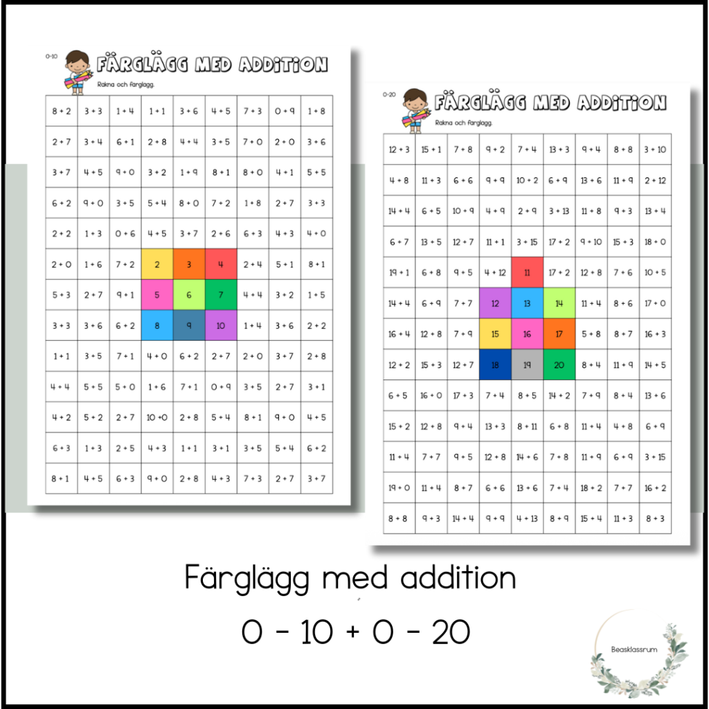 Färglägg med addition