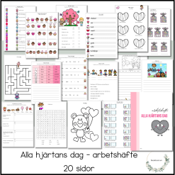 Alla hjärtans dag - arbetshäfte 20 sidor