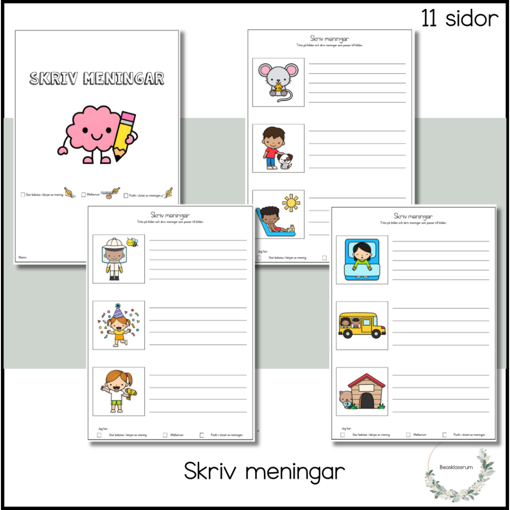 Skriv meningar – arbetshäfte