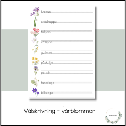 Välskrivning - vårblommor