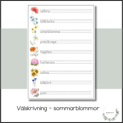 Välskrivning - sommarblommor