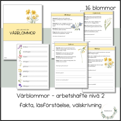 Vårblommor - arbetshäfte nivå 2