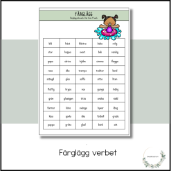 Färglägg verbet