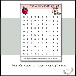 Var är substantiven - ordgömma