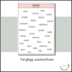 Färglägg substantiven