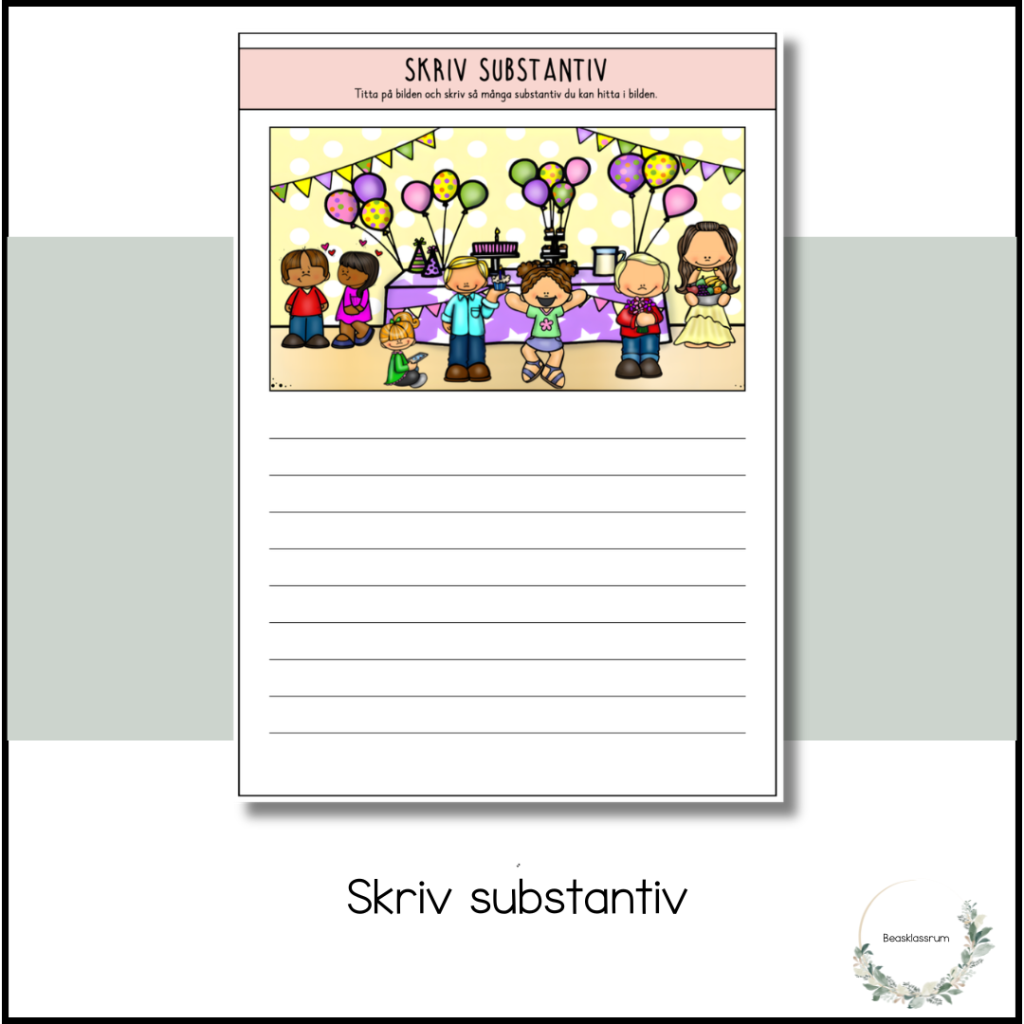 Skriv substantiven