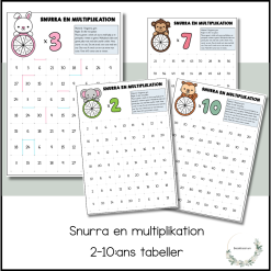 Snurra en multiplikation - träna 2-10:ans tabeller