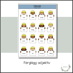 Färglägg adjektiven
